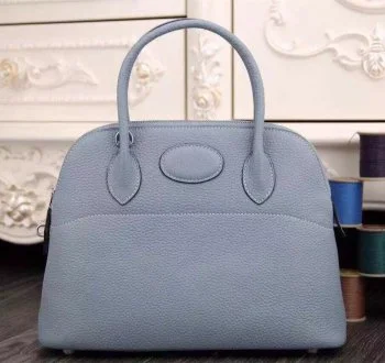 Hermes Bolide 31cm Togo Leather Blue Lin Bag