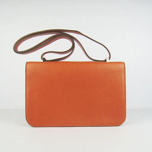 Hermes calf Leather Message Bag H020 orange golden