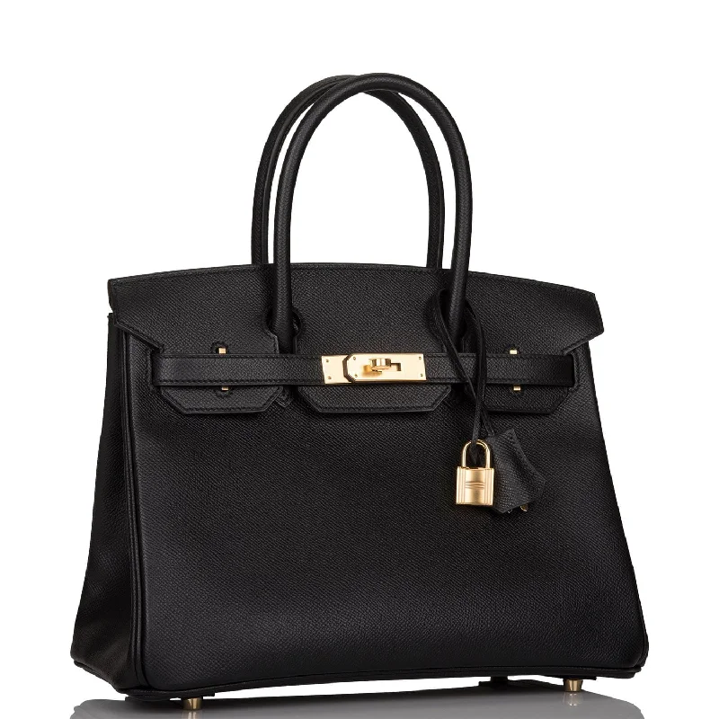 Hermes Black Epsom Birkin 30cm Gold Hardware