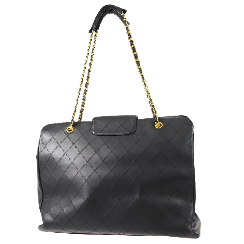 CHANEL 1991-1994 Cosmoline Supermodel Bag Black Calfskin