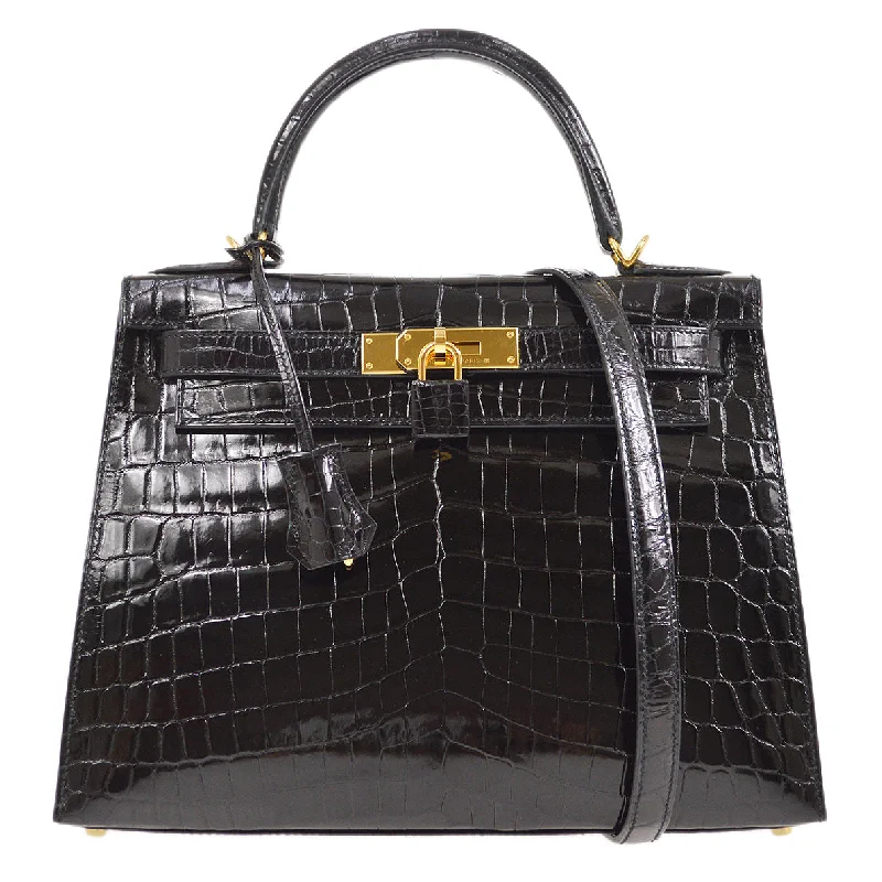 HERMES * 2019 KELLY 28 SELLIER Niloticus Black