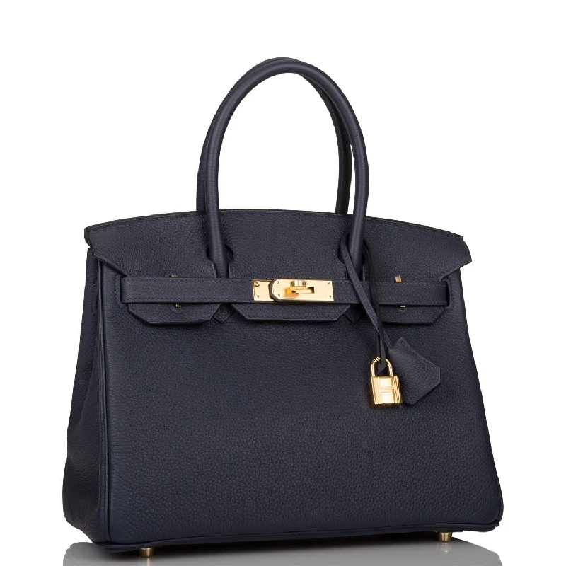 Hermes Bleu Nuit Togo Birkin 30cm Gold Hardware