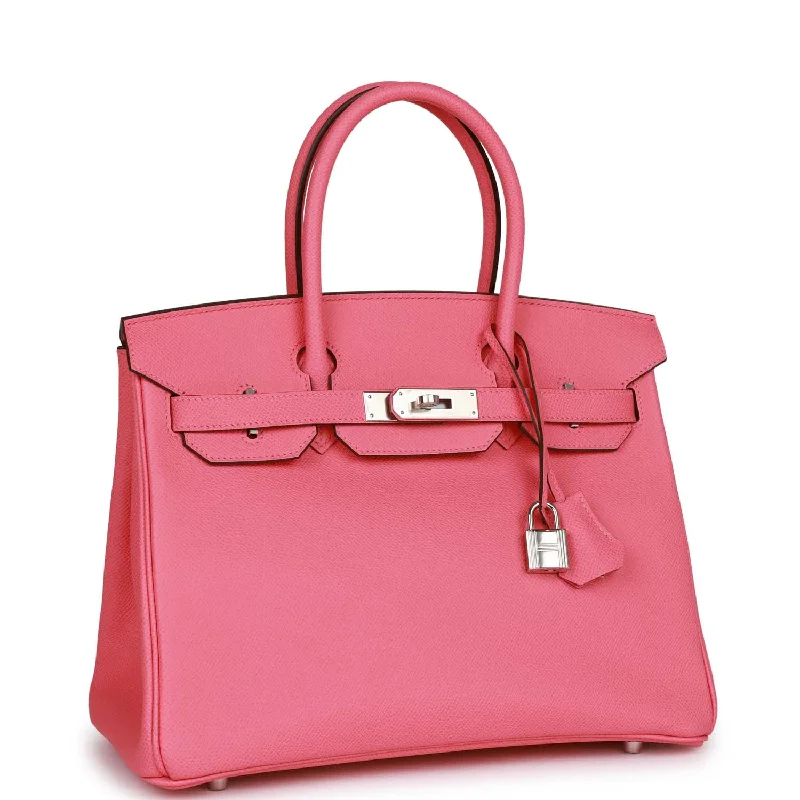 Hermes Birkin 30 Rose Confetti Epsom Palladium Hardware