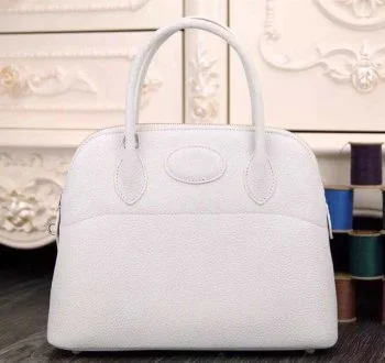 Hermes Bolide 31cm Togo Leather White Bag