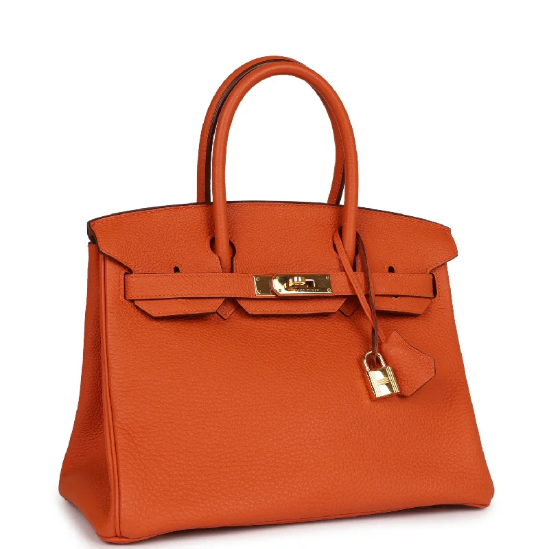 Hermes Birkin 30 Orange Togo Gold Hardware