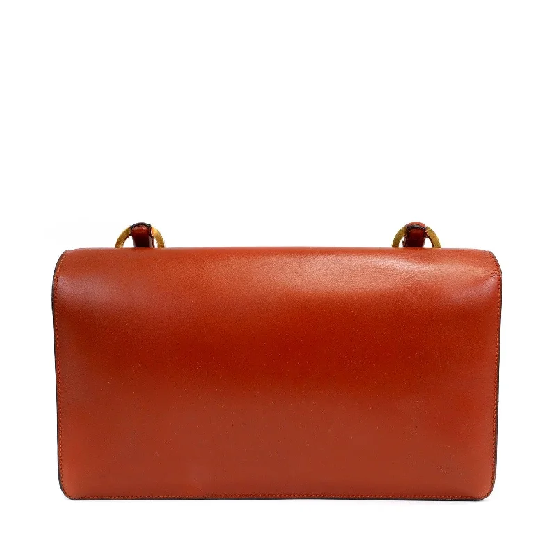 Hermes Box Calf Rust Lydia Bag w. Gold Hardware