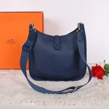 Hermes Evelyne III Crossbody Bag PM Dark Blue