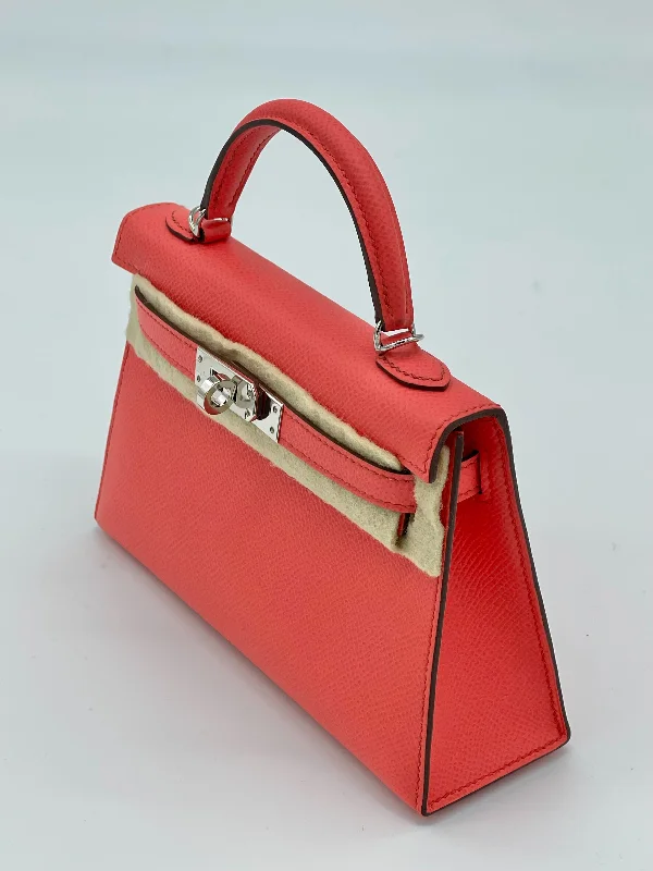 Hermes Kelly 20 Epsom Rose Texas Palladium Hardware