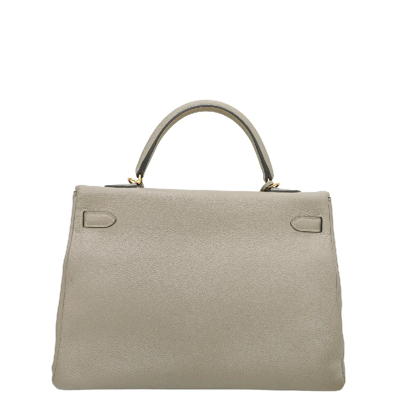 Hermes Gris Tourterelle Retourne Kelly 35 Bag