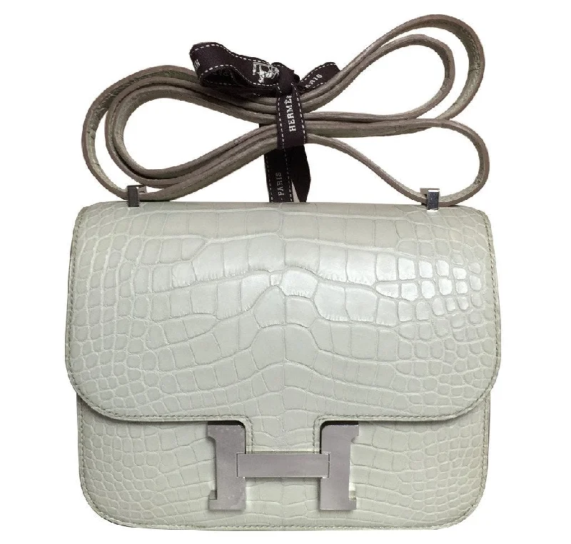 Hermes Constance 18 Bag Beton Alligator PHW