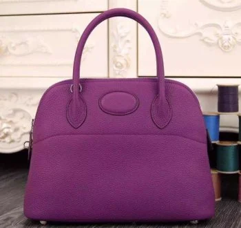 Hermes Bolide 31cm Togo Leather Purple Bag