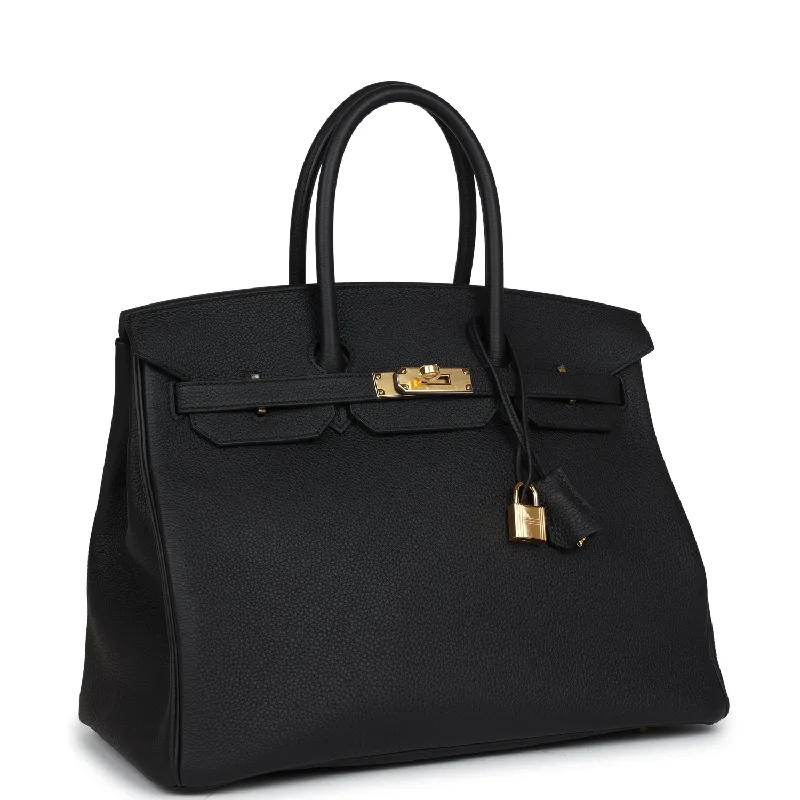 Hermes Birkin 35 Black Togo Gold Hardware