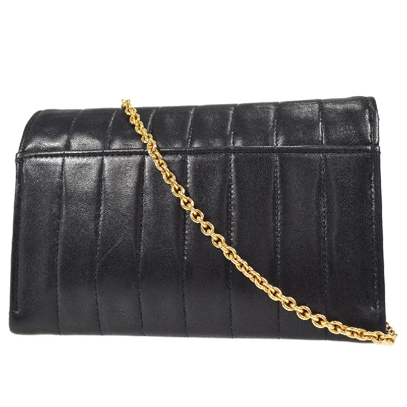 CHANEL 1991-1994 Vertical Straight Flap Mini Black Lambskin