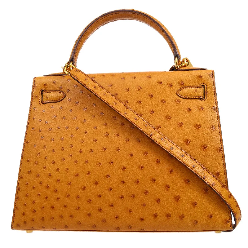 HERMES * 2005 KELLY 28 SELLIER Chestnut Ostrich