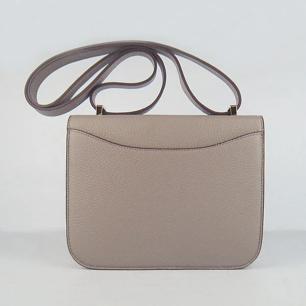 Hermes Constance Cowskin Leather Bag H017 grey Golden