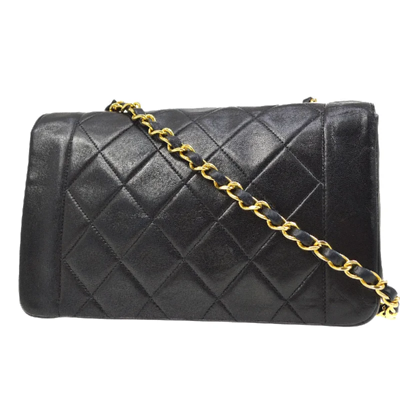 CHANEL 1991-1994 Black Lambskin Diana Flap Small