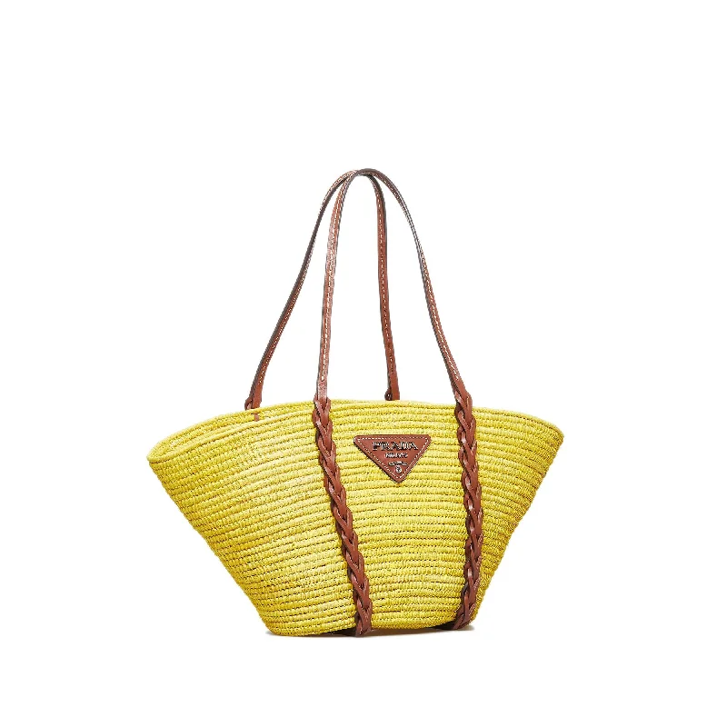 Prada Raffia Basket Tote HIhwhS