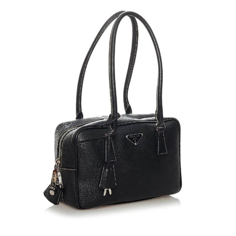 Prada Saffiano Bauletto Handbag 29373