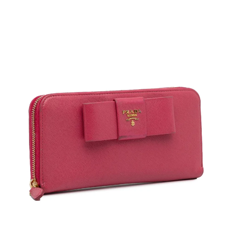 Prada Saffiano Fiocco Bow Long Wallet JWKf8g