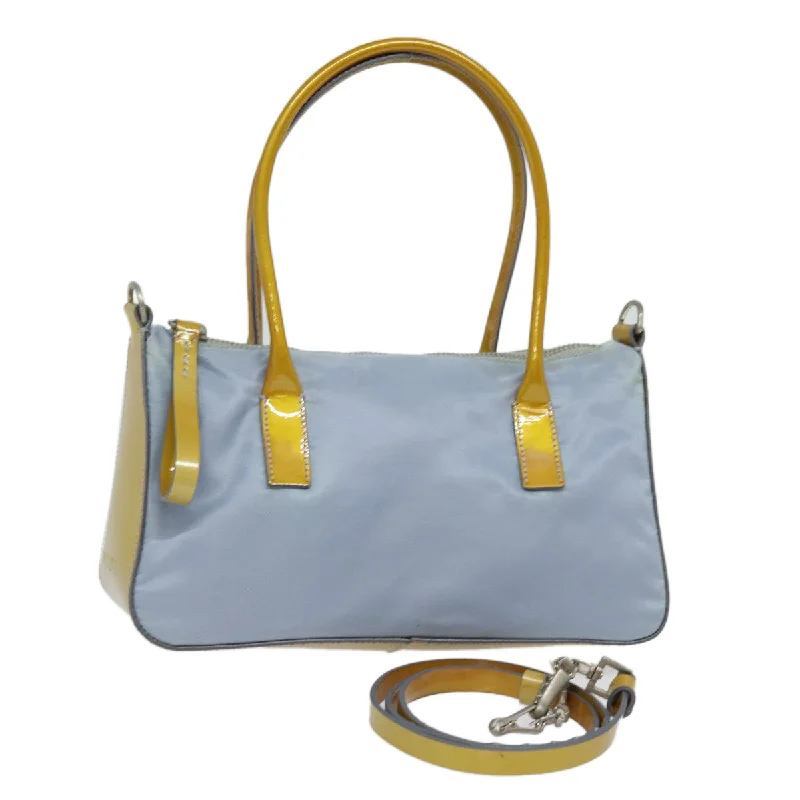 PRADA Hand Bag Nylon 2way Blue Auth 80616