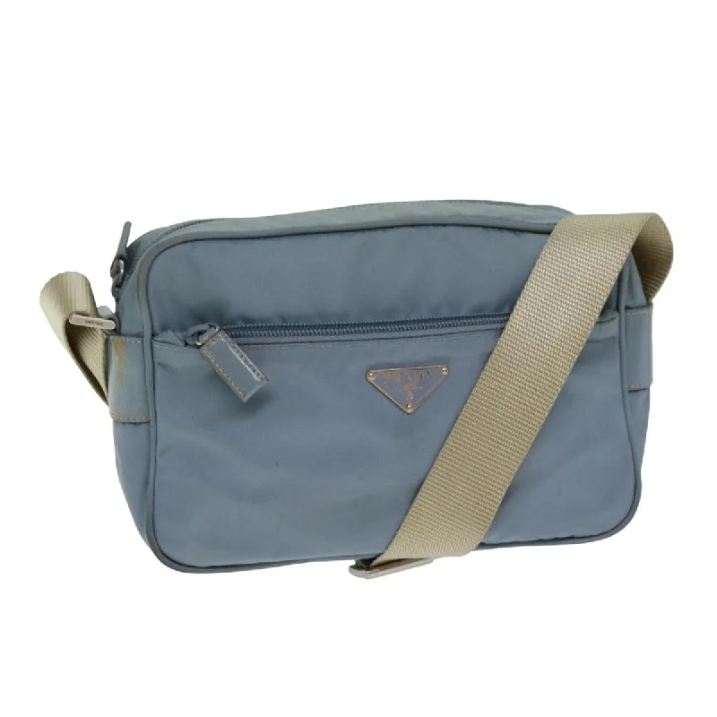 PRADA Shoulder Bag Nylon Blue Auth fm3565