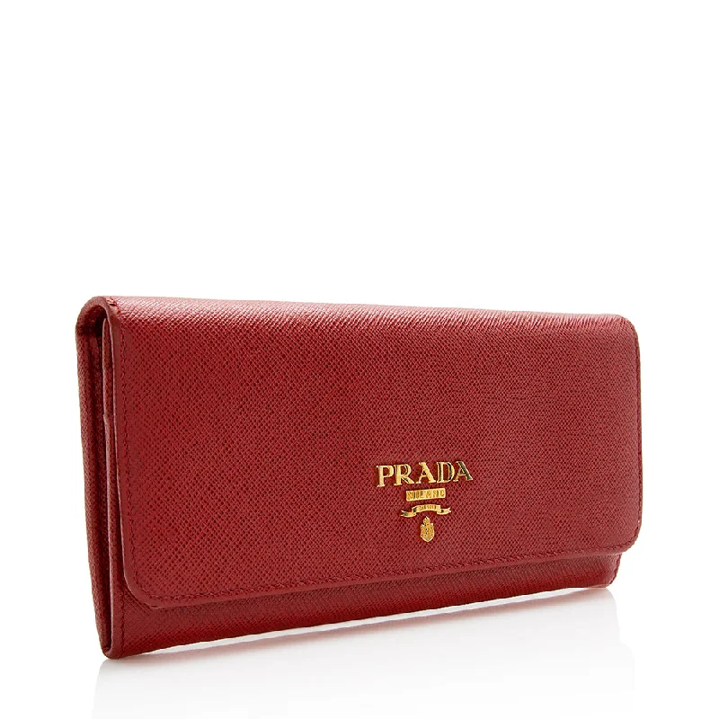 Prada Saffiano Leather Continental Wallet 21347