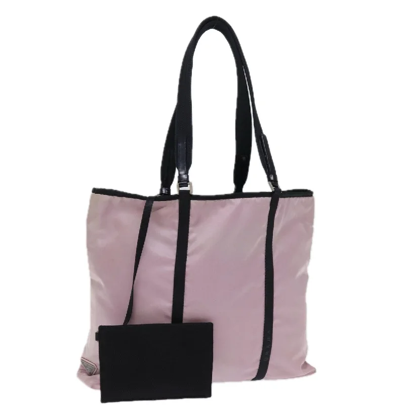 PRADA Tote Bag Nylon Pink Auth bs14170