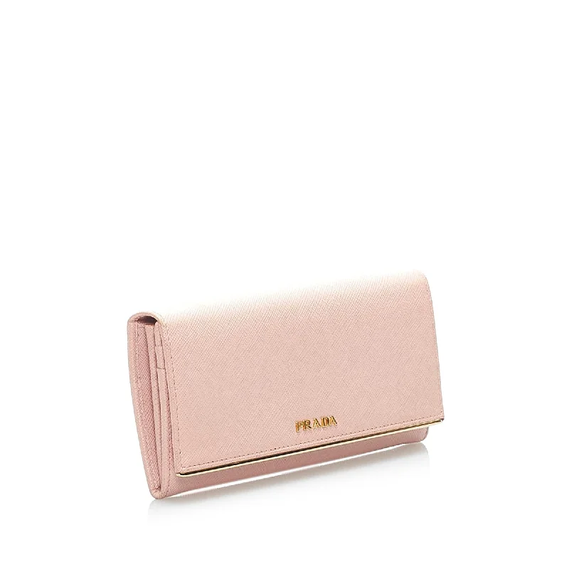 Prada Saffiano Leather Long Wallet 33952