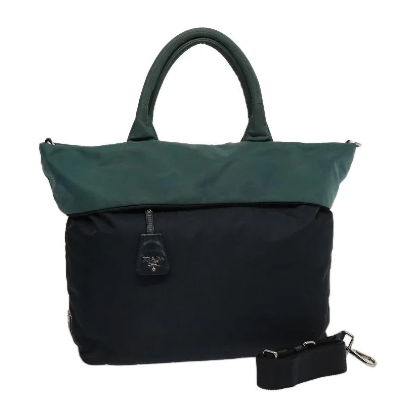 PRADA Tote Bag Nylon 2way Green Auth bs14422