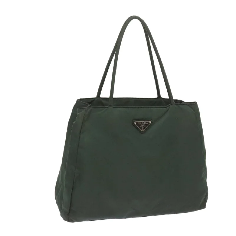 PRADA Tote Bag Nylon Green Auth 68622