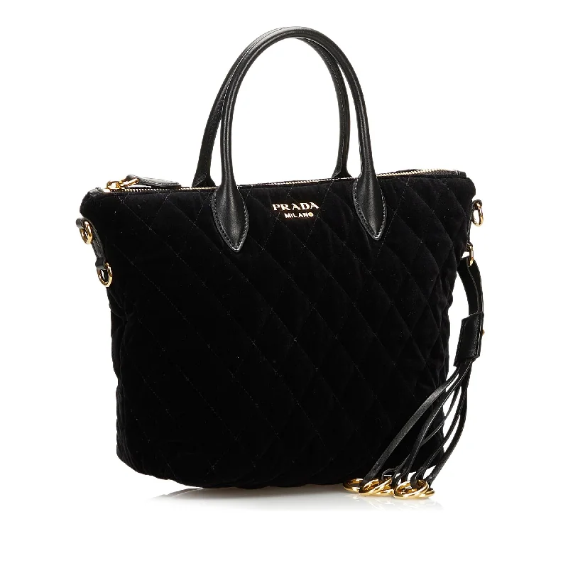 Prada Quilted Velvet Satchel 35934