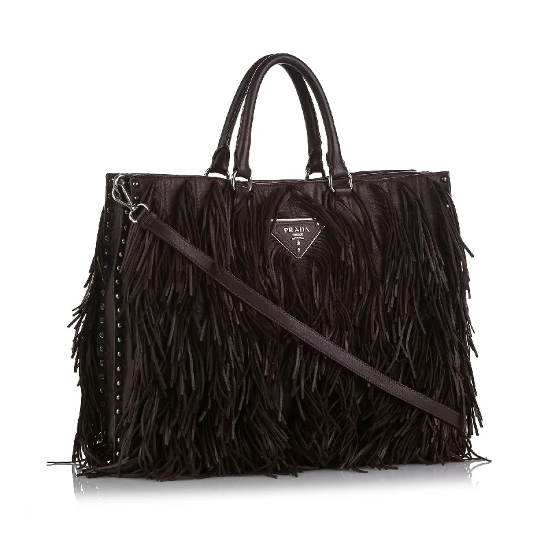 Prada Nappa Fringe Satchel cqu8wr