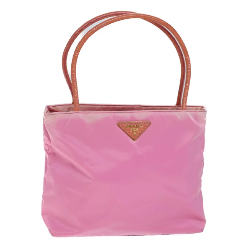 PRADA Tote Bag Nylon Pink Auth 72171