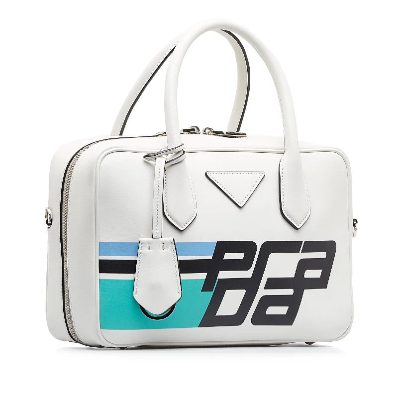 Prada Racing Logo Satchel MufGJE