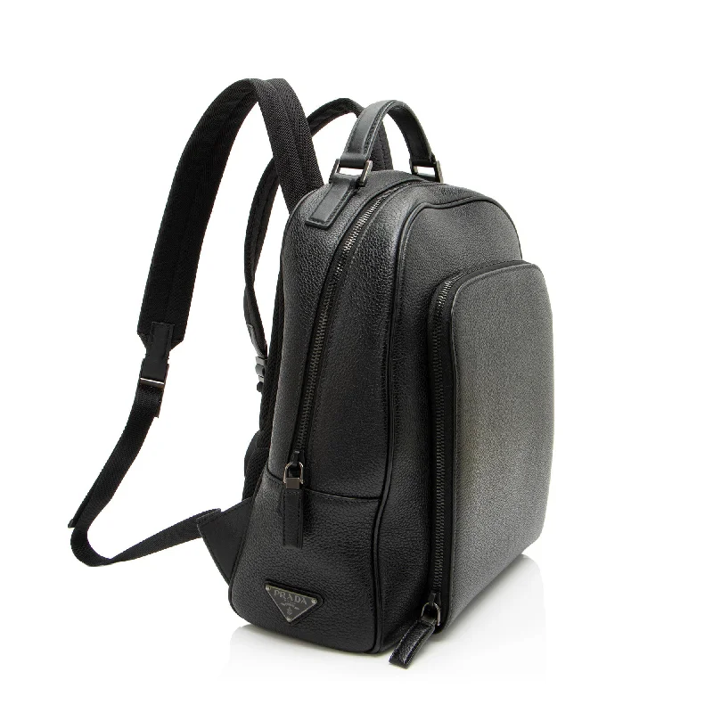 Prada Saffiano Leather Front Pocket Backpack gcnjid