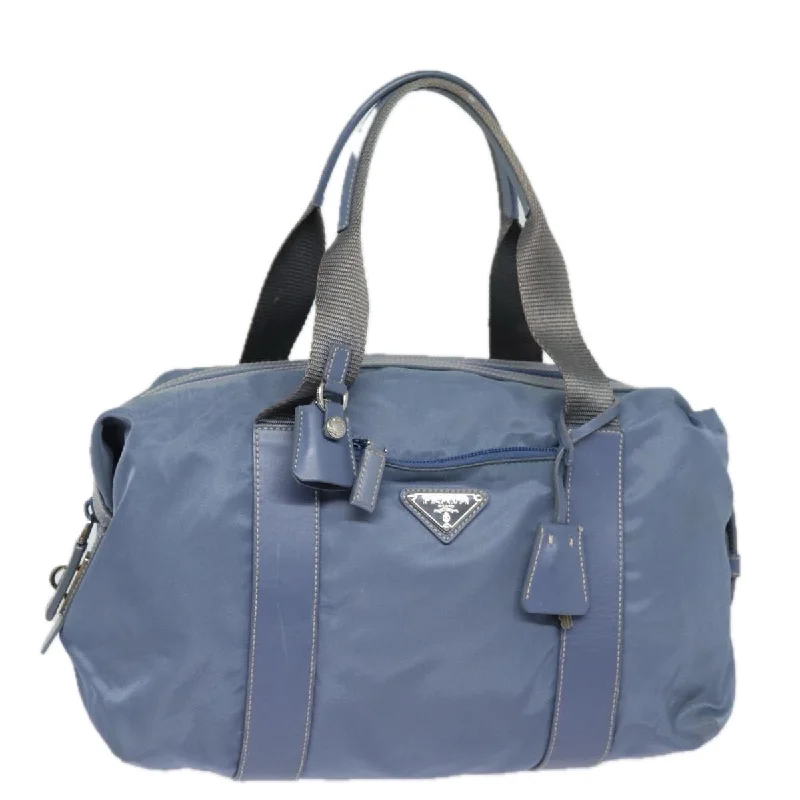 PRADA Hand Bag Nylon Blue Auth 80868