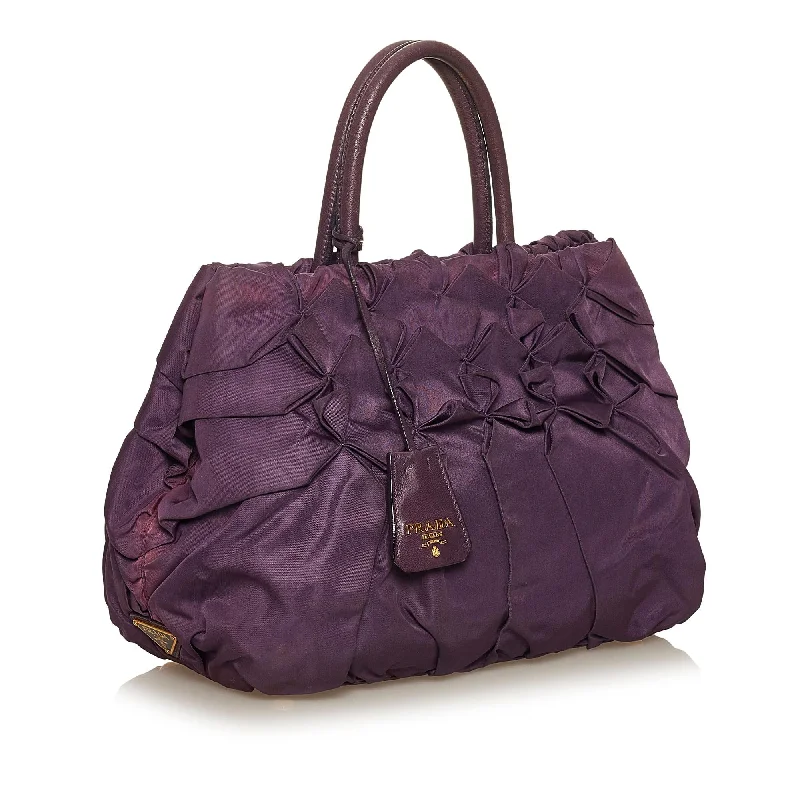 Prada Ruffled Tessuto Tote Bag 29363