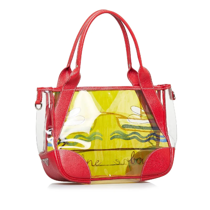 Prada Printed Vinyl Tote Bag ICDkWh