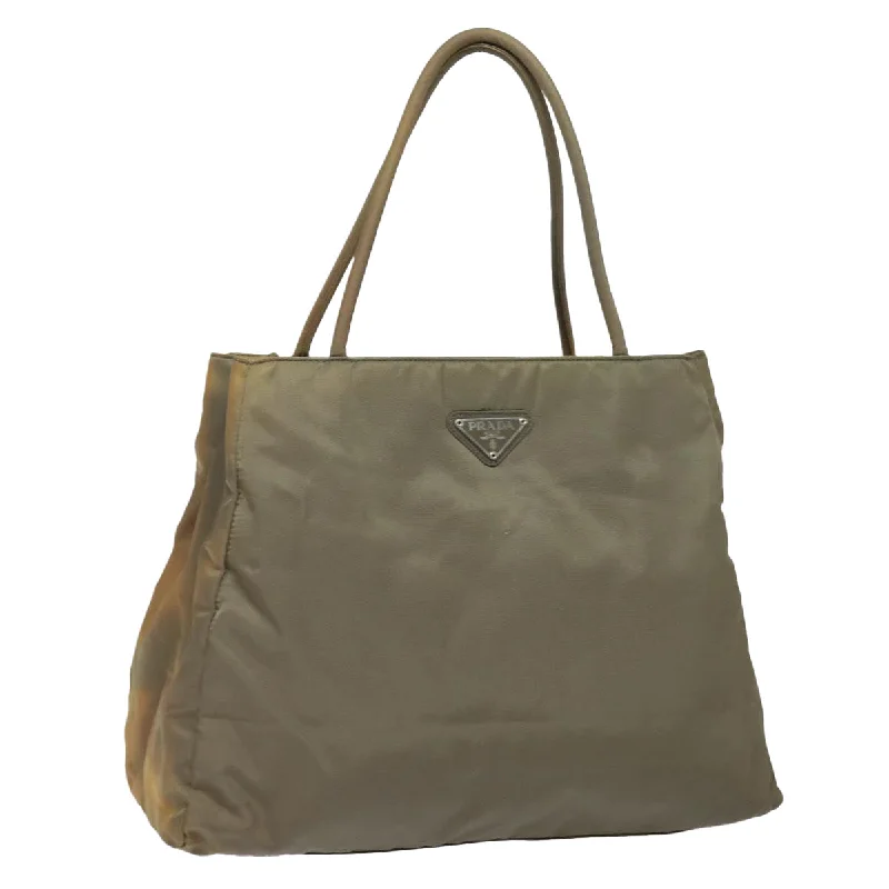 PRADA Tote Bag Nylon Brown Auth 78262