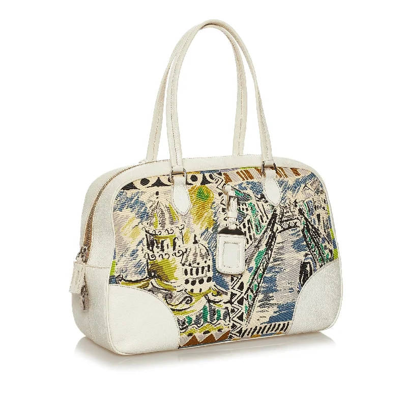 Prada Printed Canvas Shoulder Bag 28664