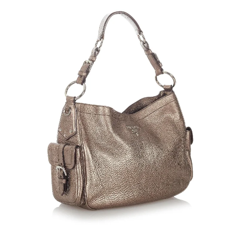 Prada Metallic Leather Shoulder Bag 27094