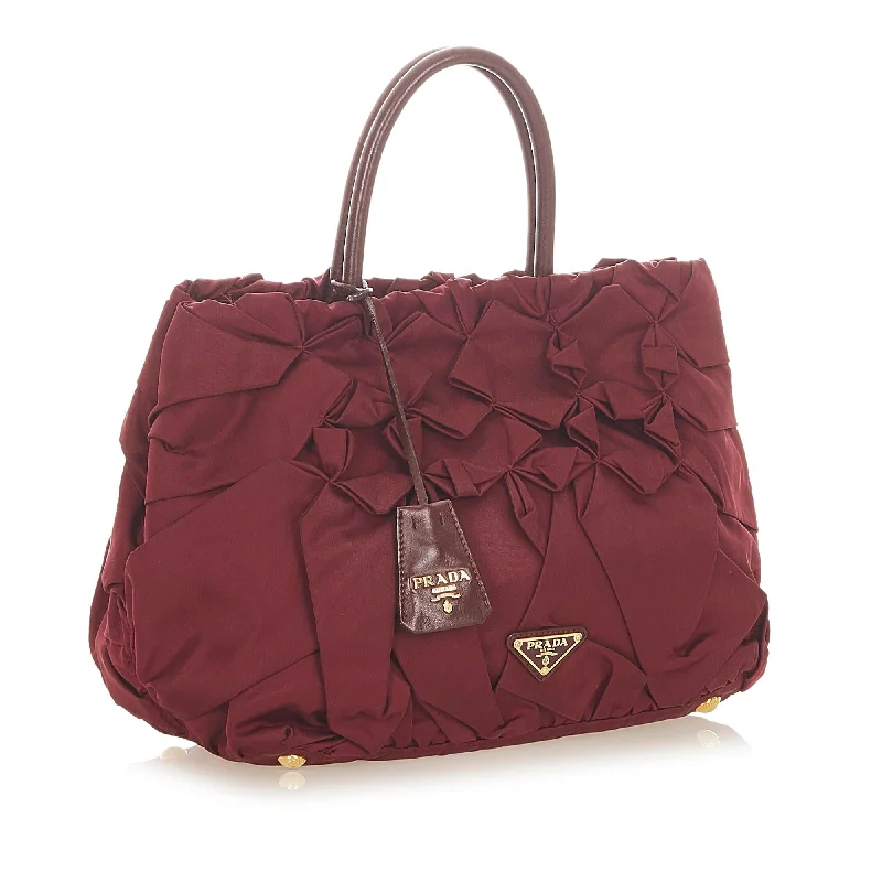 Prada Ruffled Tessuto Tote Bag 32348