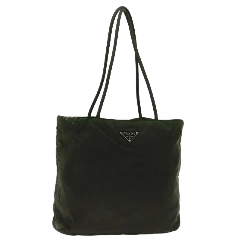 PRADA Tote Bag Nylon Khaki Auth 69690