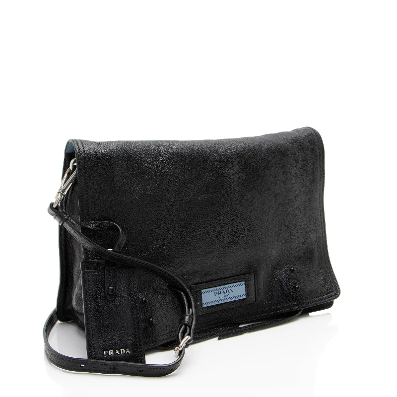 Prada Ombre Glace Calf Etiquette Flap Messenger y4FMYP