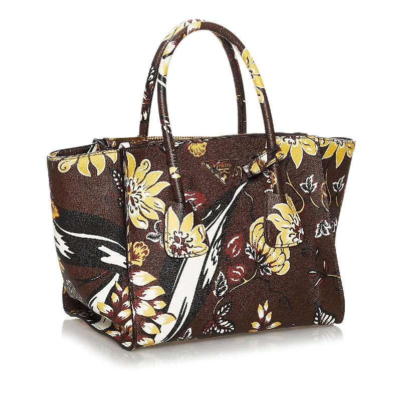 Prada Printed City Calf Double Zip Satchel 29826