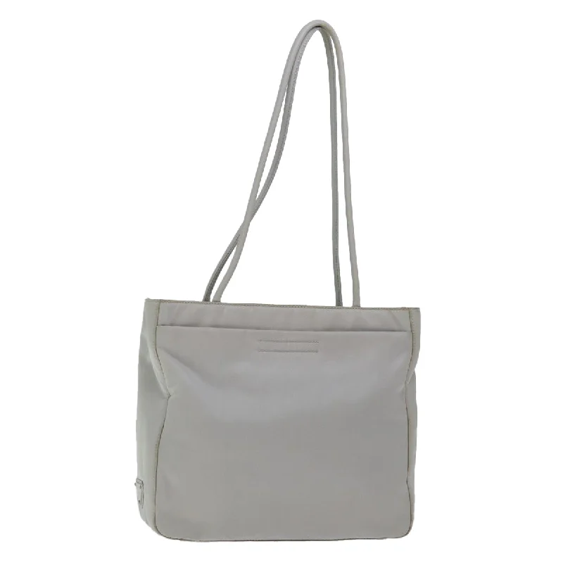 PRADA Tote Bag Nylon Gray Auth ep3867