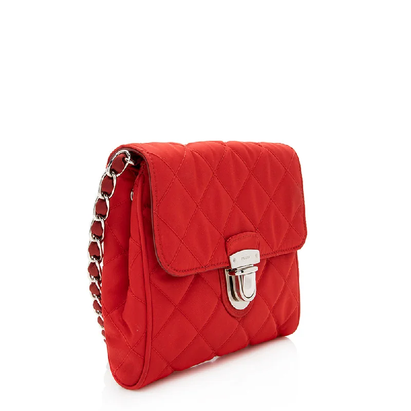 Prada Quilted Tessuto Chain Crossbody Bag 19678