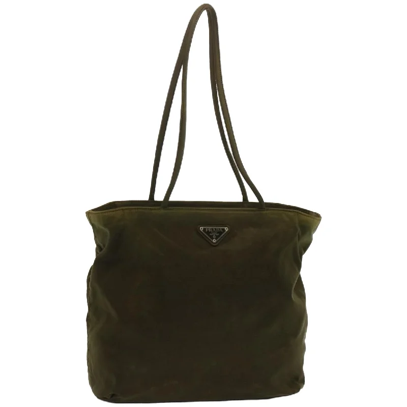 PRADA Tote Bag Nylon Khaki Auth ar11453B