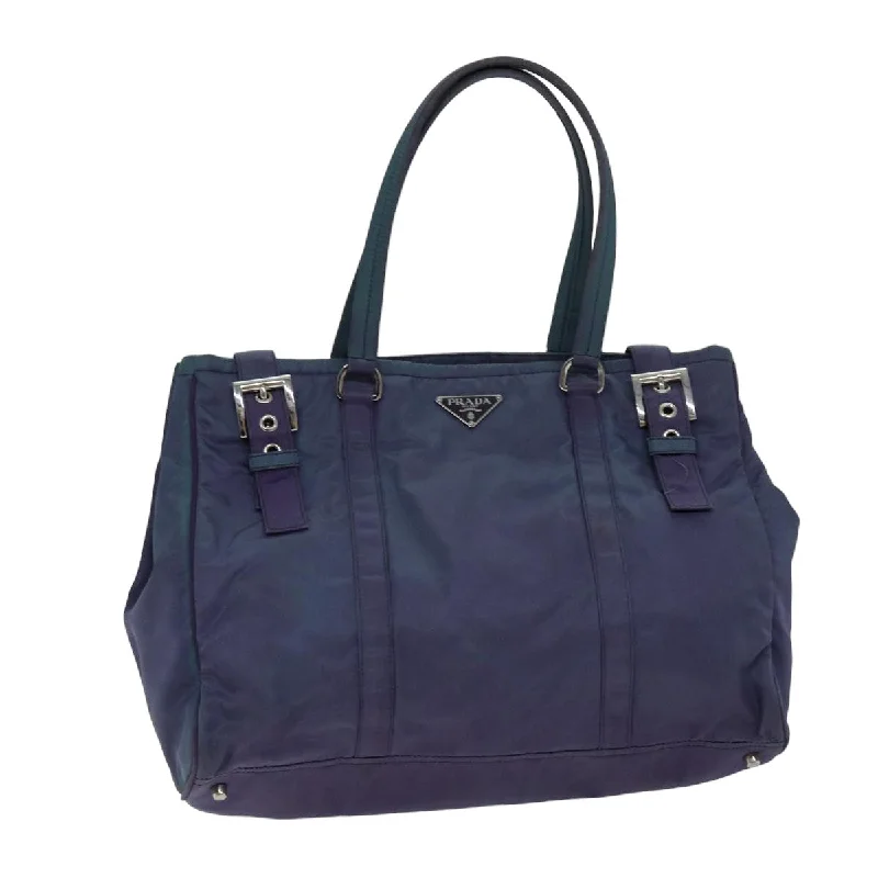 PRADA Tote Bag Nylon Purple Auth 75586