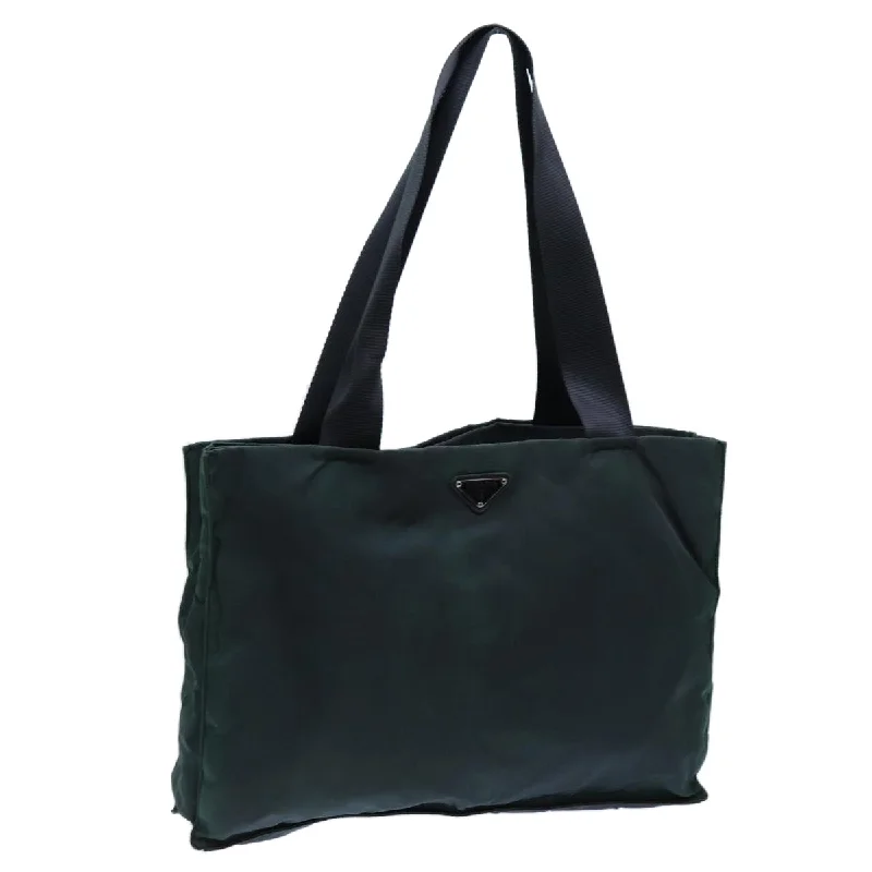 PRADA Tote Bag Nylon Green Auth 72777